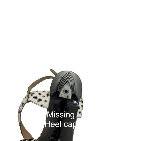 Proenza Schouler Black White Crisscross Strap Peep Toe Fishbone Heels, 38.5=8.5 - Picture 8 of 12